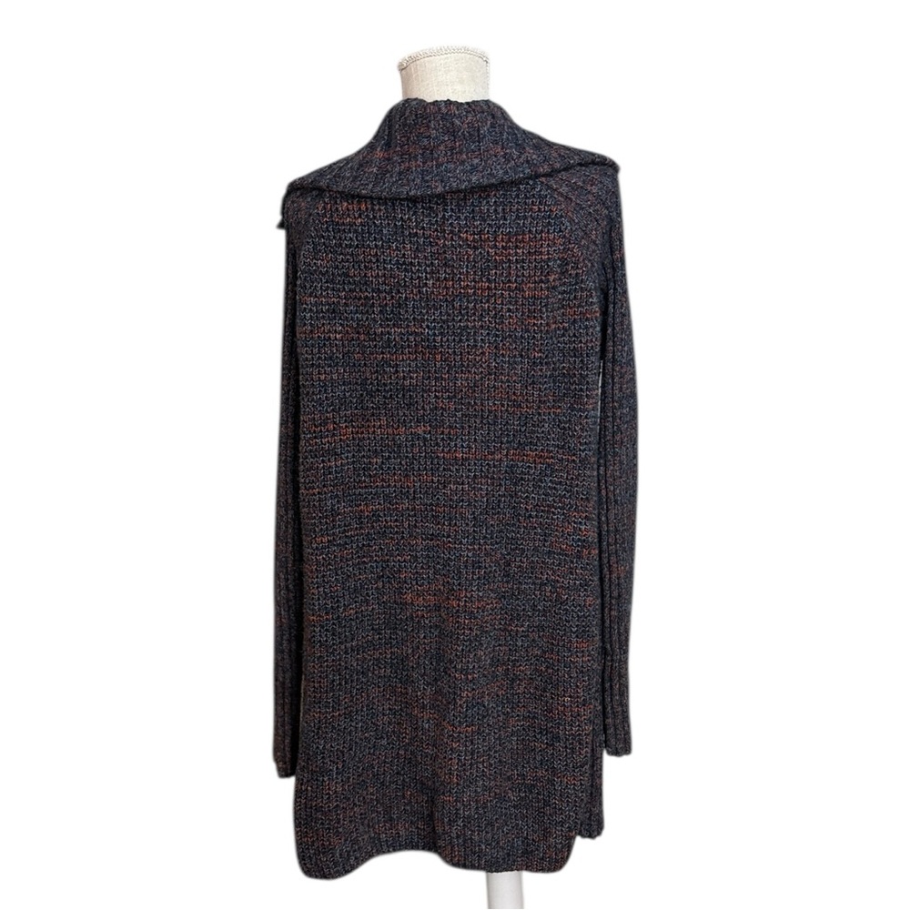 PrAna Full Zip Up Knit Sweater Cardigan Blue Rust Marled Womens L - Picture 4 of 11